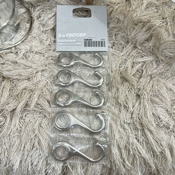 Ikea Fintorp Bundle Of Steel Rail 22.5”-5 Hooks -3 Buckets Utensil Hanger - Picture 3 of 17